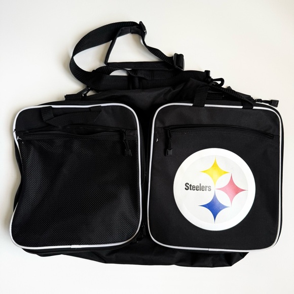 Other - Steelers Black Duffle Bag with Pittsburgh Steelers Team Logo NWOT